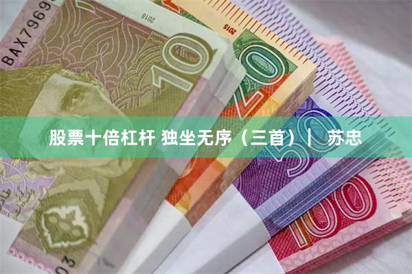 股票十倍杠杆 独坐无序（三首） ▏苏忠