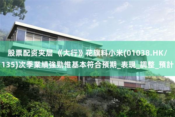 股票配资夹层 《大行》花旗料小米(01038.HK/135)次季業績強勁惟基本符合預期_表現_調整_預計