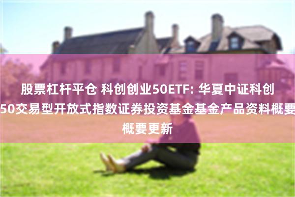 股票杠杆平仓 科创创业50ETF: 华夏中证科创创业50交易型开放式指数证券投资基金基金产品资料概要更新